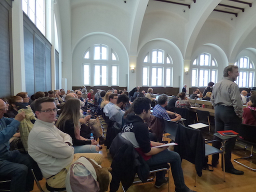 The courthouse room was crowded, with many supporters!