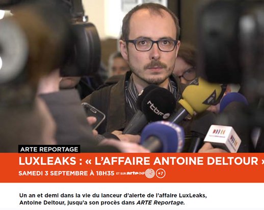 Capture d'écrand du reportage Arte sur Antoine Deltour